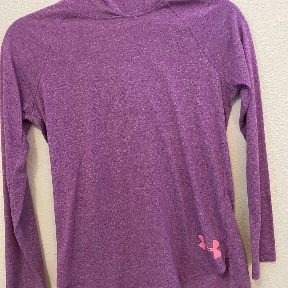 Under Armor Threadborne Purple Girls Hoodie